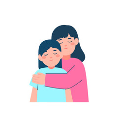 Fototapeta premium Mother and Child Love Illustration
