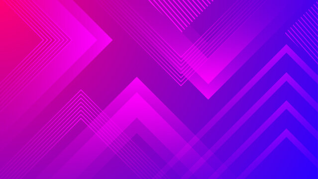 Elegant purple background with thin pink geometric arrow line art
