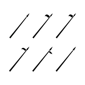 Ancient Weapon Icons: Spear, Halberd, Glaive, Polearm Collection