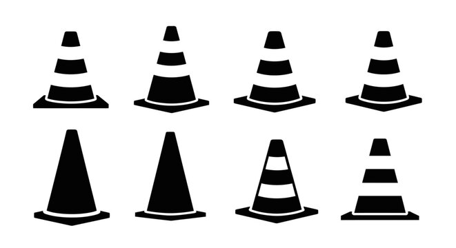 Traffic Cones Collection: Safety & Warning Symbols