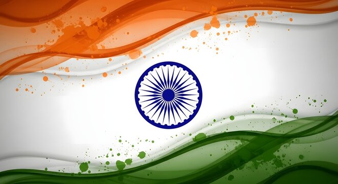 India independence day celebrations with vibrant tricolor flag design