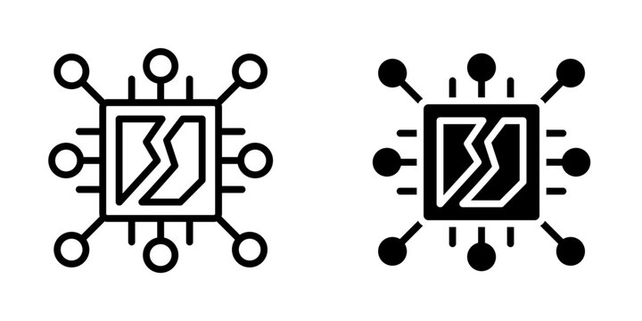 Digital disruption icon, element icon for design branding, print, and digital media