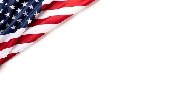 minimal american flag draped corner transparent background patriotic symbolism clean design