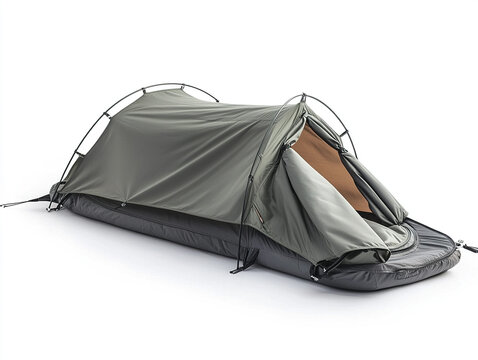 Sleek one person bivy tent in gray with compact, lightweight design ideal for solo camping and outdoor adventures, featuring durable fabric and sturdy frame for protection and comfort