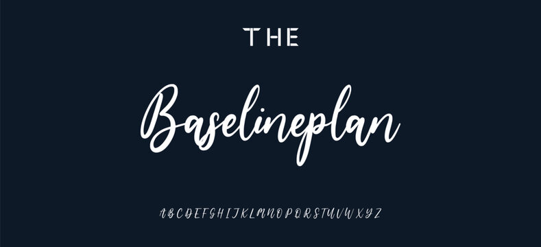 Hand drawn vector alphabet. Modern monoline signature script font. Elegant Signature Font. Best Alphabet Beautiful Calligraphy Signature Font