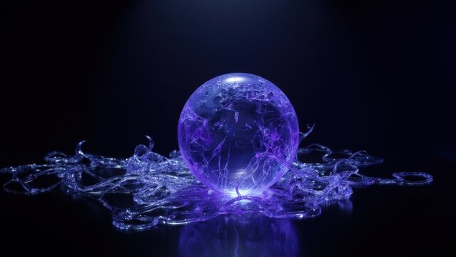 A close-up of a large bubble forming on the surface with light reflecting off its clear liquid and surrounding drops. An experiment showcasing soap's ability to create unique textures.