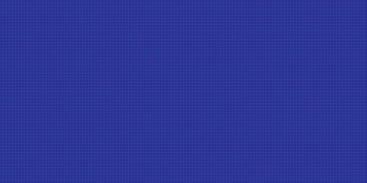 Horizontal millimeter graph paper with thick white border and technical grid on blue background. Suitable for drafts and planning. Stock vector illustration in flat style.