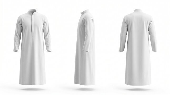 White traditional Middle Eastern dishdasha clothing.