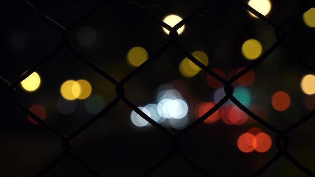 video de noche, ciudad, luces de la ciudad