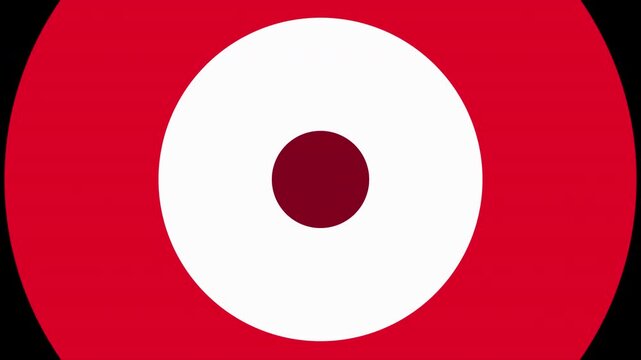 Japan flag circle transition animation, red white circular wipe, rising sun style transition, geometric circle reveal, minimal flag color animation, seamless radial transition