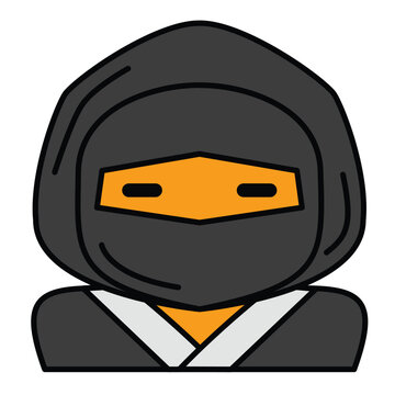 Flat Design Ninja Character Illustration