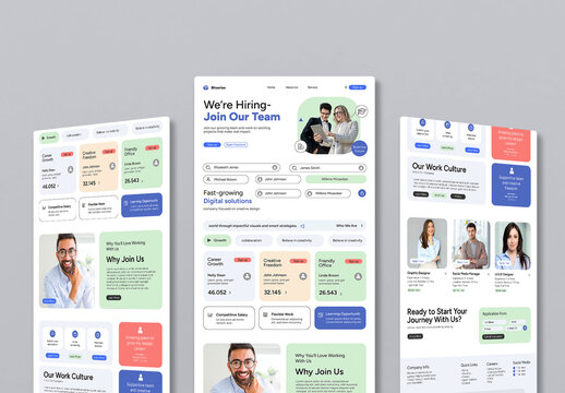 Job Hiring Landing Page Design Template