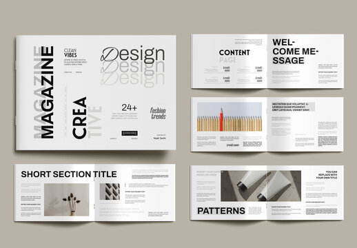 Minimal Magazine Editorial Layout Template