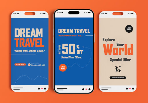 Modern Tour And Vacation Travel Story Template Design