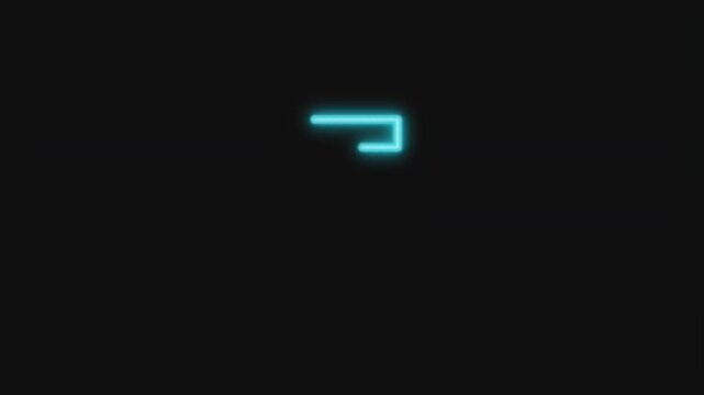 Glowing cyan neon countdown numbers from ten to zero appearing on a black background