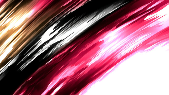 Abstract dynamic motion blur with pink black and white diagonal brush strokes abstract background