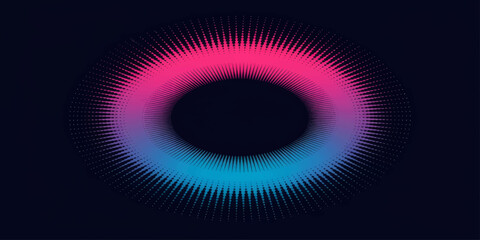 Abstract colorful background with glowing circles and energy rings on a dark backdrop © RazuAhmed