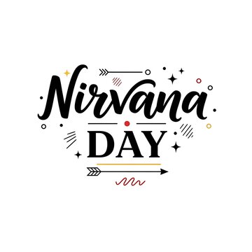 Nirvana Day Celebration Typography Design