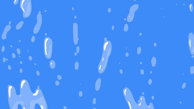 Cartoon water wave splash reveal transition on chroma key green screen