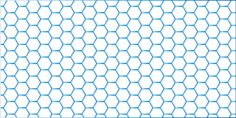 Abstract blue background with a seamless geometric net pattern featuring circular vector shapes and a mosaic texture for a modern wallpaper design © NISAT AKTHER