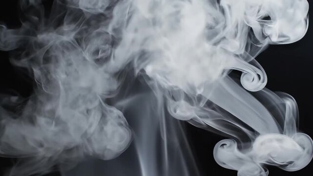 White smoke against black background ideal for sleek commercial backgrounds and title sequences