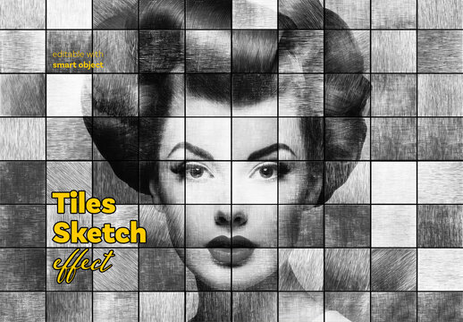 Tiles Sketch Photo Effect