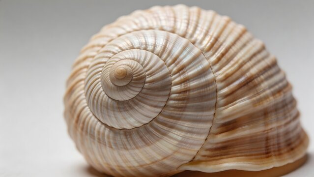 Closeup of a spiral seashell