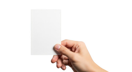 Obraz premium Hand holding blank white card