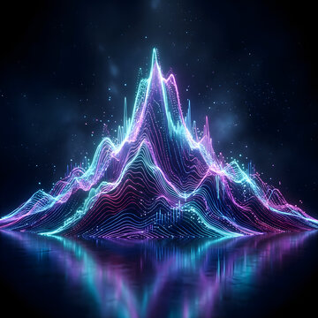 Futuristic abstract square music cover with glowing neon shapes, cinematic lighting and premium dark atmosphere. AI Generated.