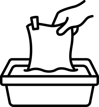 Fabric Tie-Dye and Dyeing Process Icon