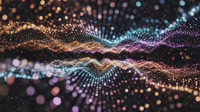 Abstract digital particle stream