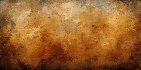 Obraz premium A dark distressed vintage backdrop featuring a worn rusty metal texture with an aged grungy brown surface and stained antique pattern on a dirty old wall