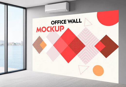 Realistic Office Wall Mockup