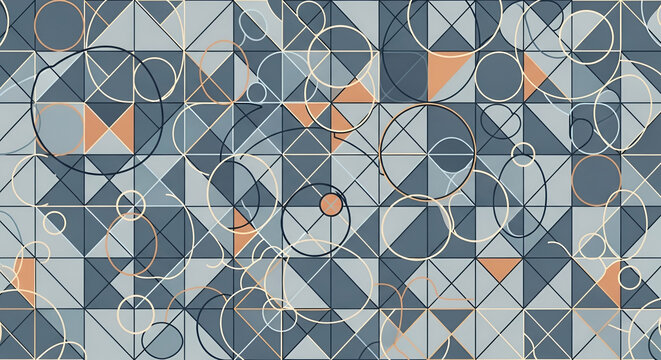 Geometric shapes pattern background design.