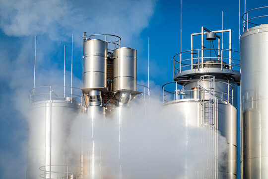 modern industry chimney in austria