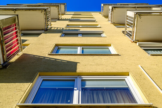 part of a typical apartment house in austria