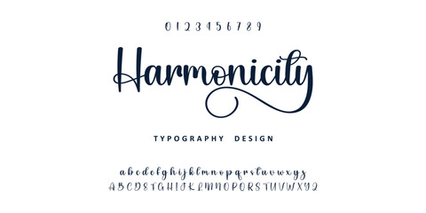 Obraz premium Best Alphabet Signatures Handdraw Brush Script Logotype Font lettering handwritten