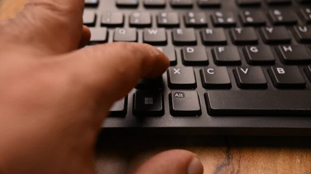 Pressing Ctrl Z on Keyboard to Undo Action on Computer