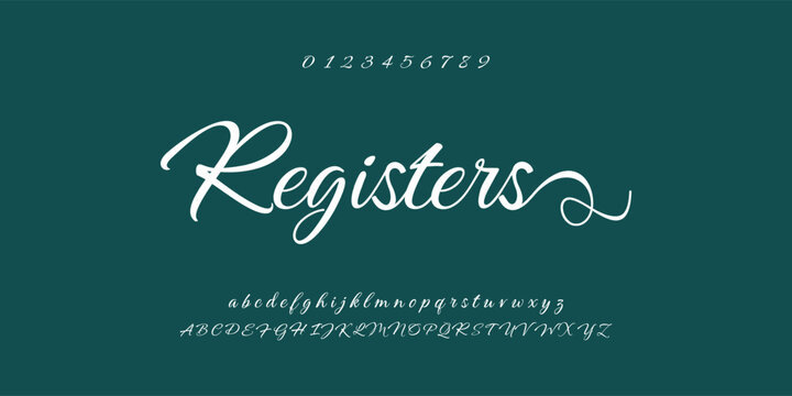 Hand drawn vector alphabet. Modern monoline signature script font. Elegant Signature Font. Best Alphabet Beautiful Calligraphy Signature Font