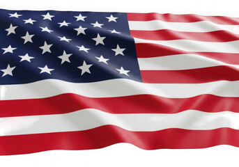 Obraz premium Vibrant american flag waving in the wind