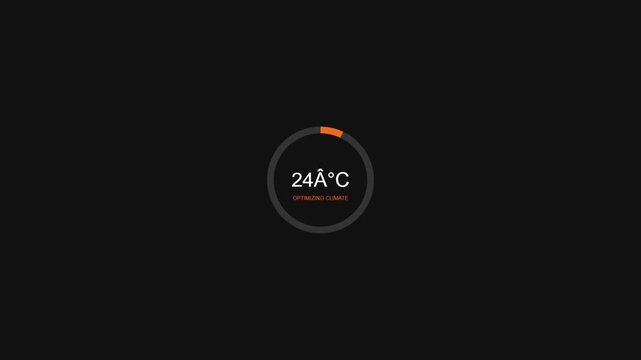 Smart Home Climate Control Dashboard Interface with Temperature Sensor Concept Footage