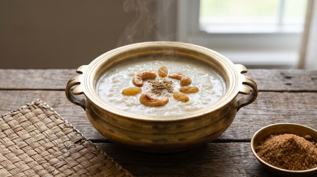 Kerala Palada Payasam Creamy Rice Dessert Authentic South Indian Sweet Realistic Food Photography 1:1