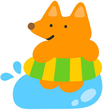 Animal Swimming Tube Summer Character