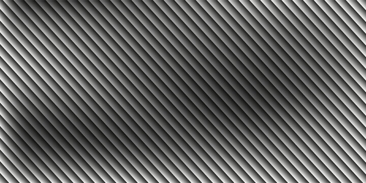 Transparent corrugated plastic ribbed glass background with abstract line patterns. 3D gradient light effects for retail windows or architectural panels. Vintage chrome reflections or polycarbonate.