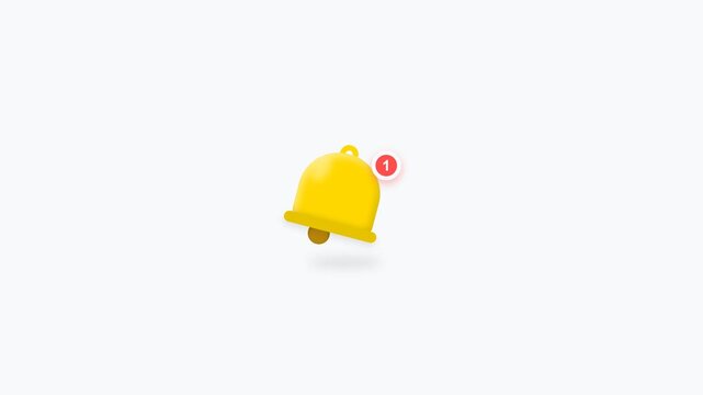 Bright Yellow Bell Icon Appears In Frame Multiple Times.