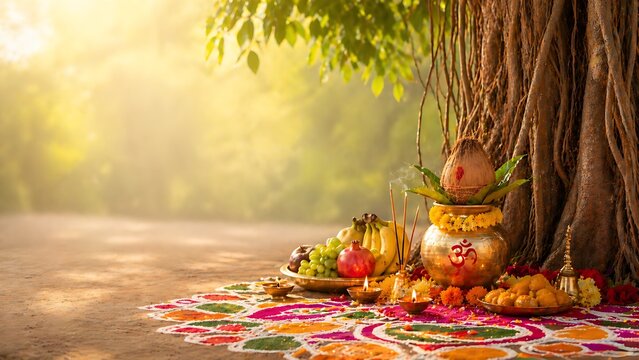 Indian women celebrating Vat Savitri Vrat, Vat Purnima (Pournima), Savitri Amavasya, Bargad Pooja, and the Banyan Tree Festival.