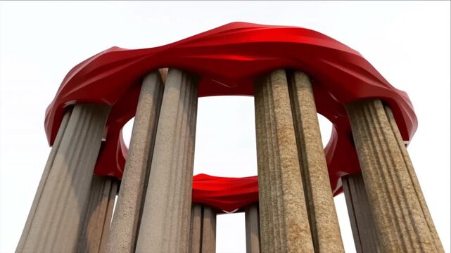 ゲーム向け砂岩上に深紅の樹脂の炎を持つアリーナバトルステージ