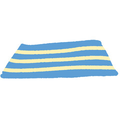 Obraz premium blue towel isolated on white