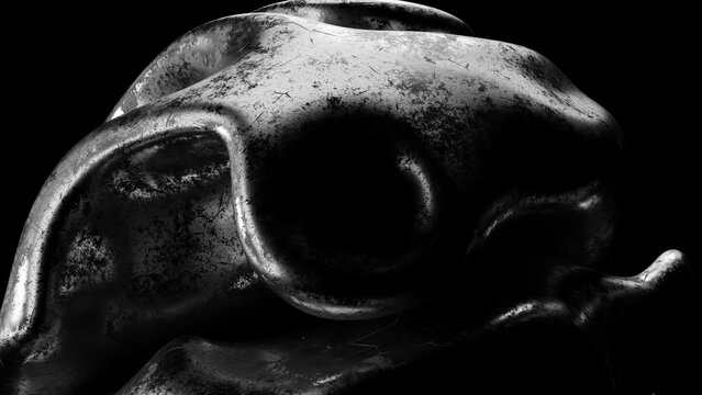 Abstract Metallic Sculpture in Black and White Metallic Sculpture Black And White Art Texture Design Close-Up. Concept featuring metallic, sculpture, black and white, art, texture for professional ...