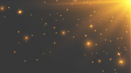Deep space nebula with golden cosmic dust and bright star rays  © LILIIA SMIRNOVA